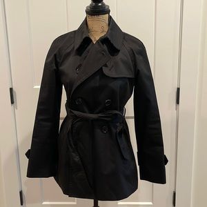 Coach Black Raincoat